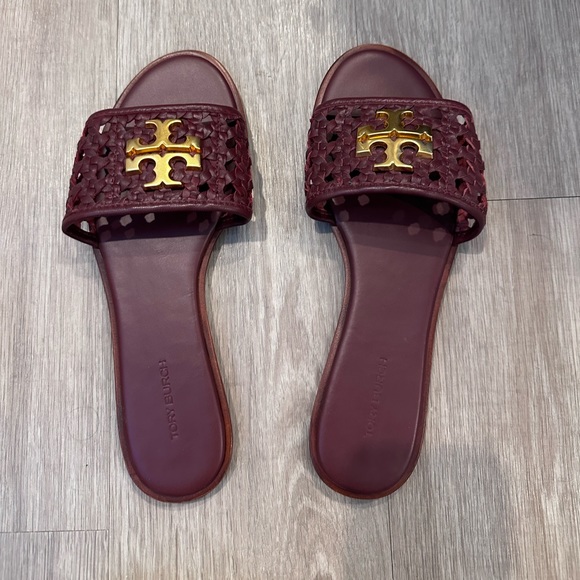 Burgundy Tory Burch Sandals- Brand New - Picture 5 of 8